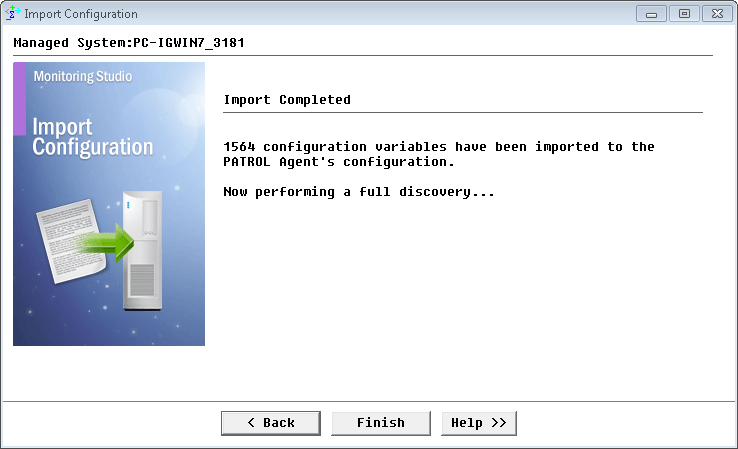 Success import of the EMC Isilon pre-built configuration